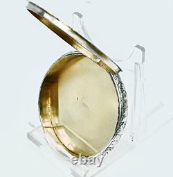 Russian Silver Round Case /Box Gilded Interior, 84 Kokoshnick St Petersburg c1900