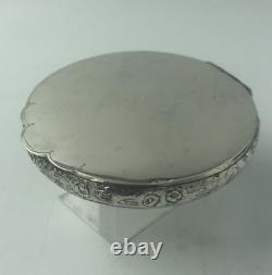 Russian Silver Round box/case Gilded interior 84 Kokoshnik c1900 St Petersburg