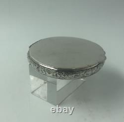 Russian Silver Round box/case Gilded interior 84 Kokoshnik c1900 St Petersburg