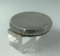 Russian Silver Round box/case Gilded interior 84 Kokoshnik c1900 St Petersburg