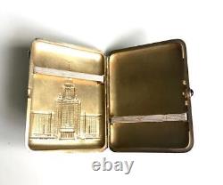 Russian Solid silver Cigarette case. 875 silver Russia USSR CCCP