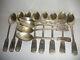 Set 12 Antique Russian Imperial 84 Silver Niello Spoons Victor Savinkov Avdeev