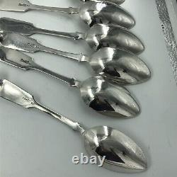 Set 12 Large Imperial Russian. 875 Silver Dessert Spoons 1895