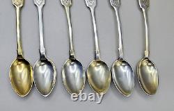 Set Of 6 Imperial Russian Anatoly Apollonovich Artsybashev Spoons 84 Silver 1896