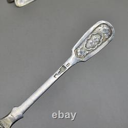 Set Of 6 Imperial Russian Anatoly Apollonovich Artsybashev Spoons 84 Silver 1896
