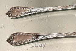 Set Vintage Antique 19C Russian Imperial Silver 84 Large Spoon Fork G. Klingert
