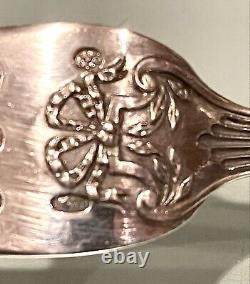 Set Vintage Antique 19C Russian Imperial Silver 84 Large Spoon Fork G. Klingert