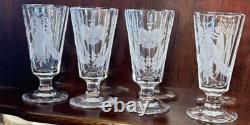 Set of 4 Antique Royalty Imperial Russian Engraved Shot Glass 4
