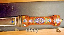 Silver Antique Imperial Russian Noble Enamel PAPER CUTTER XIX CENTURY