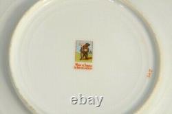 Six Russian Imperial King Tzar Porcelain Plate Kornilov Brother Kovsh Cup Bowl