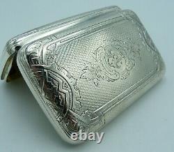 Solid Silver Russian Cigar / Antique 19th Century Imperial Cigarette Case 84