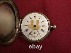Sterling Silver Imperial Russian WWI Vintage Antique Double Hunter Pocket Watch