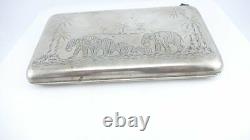 Superb Antique Russian Imperial 84 Silver Theater Purse Fine Chasing Mint Cond