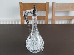 Superb Early 20thc Imperial Russian Silver Mounted Small Claret/liqueur Jug