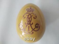 TSAR ALEXANDER I Antique RUSSIAN IMPERIAL FACTORY PORCELAIN EGG