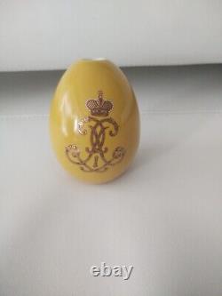 TSAR ALEXANDER I Antique RUSSIAN IMPERIAL FACTORY PORCELAIN EGG