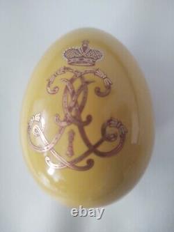 TSAR ALEXANDER I Antique RUSSIAN IMPERIAL FACTORY PORCELAIN EGG