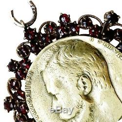 Tsar Nicholas II Antique Imperial Russian 14K Gold Pendant Military Jetton Medal