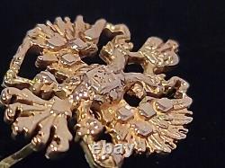 Tsar Nicolas II Russia Imperial Russian Royalty Eagle 56 Gold Royal Stick Pin RU