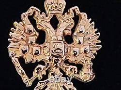 Tsar Nicolas II Russia Imperial Russian Royalty Eagle 56 Gold Royal Stick Pin RU