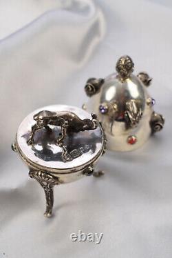 Tsar Silver Egg Silver Mouflon Silver 84 Imperial Russia Art Work Egg