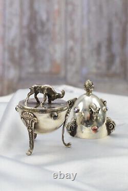 Tsar Silver Egg Silver Mouflon Silver 84 Imperial Russia Art Work Egg