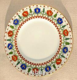 Two Russian Imperial King Tzar Porcelain Plate Kornilov Brother Art Kovsh Bowl