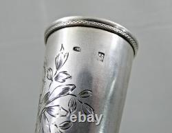 VERY FINE ANTIQUE IMPERIAL RUSSIAN 84 SILVER GOBLET CUP BEAKER Hand Engraved VERY FINE ANTIQUE IMPERIAL RUSSIAN 84 SILVER GOBLET CUP BEAKER Hand Engraved