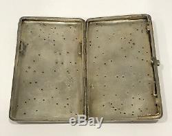 VERY RARE! Antique Russian Imperial Gold Script Silver Cigarette Case Moscow