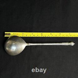 Vintage Antique 1800s Russian Imperial Silver 84 Large SoupFood Serving Spoon