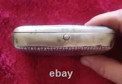 Vintage Antique 1883 Russian Imperial Silver 84 Niello Tobacco Case