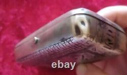 Vintage Antique 1883 Russian Imperial Silver 84 Niello Tobacco Case