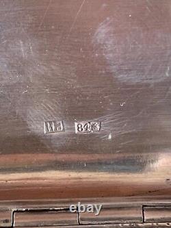 Vintage Antique 1883 Russian Imperial Silver 84 Niello Tobacco Case Box