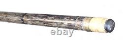 Vintage Antique Russian Imperial Silver 88 Enamel Antler Stag Walking Stick Cane