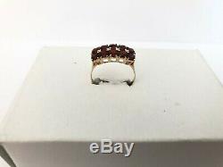 Vintage Rare Imperial Russian 14K Gold 56 Garnet Ring FA signed