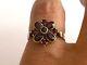 Vintage Rare Imperial Solid Silver 84 Gild BC Author`s work Red Garnet Ring