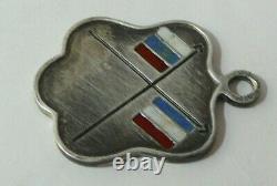 WWI Token Pendant Silver 84 Enamel Imperial Russian Moscow 1915
