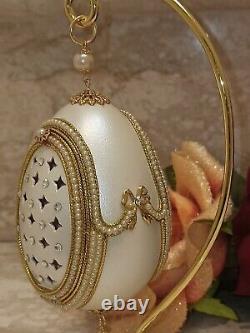 Wife Anniversary Gift Antique Imperial Russian Faberge Egg 24k Gold Egg Hanmade