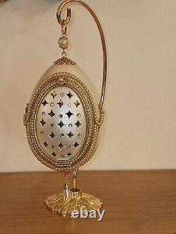Wife Anniversary Gift Antique Imperial Russian Faberge Egg 24k Gold Egg Hanmade